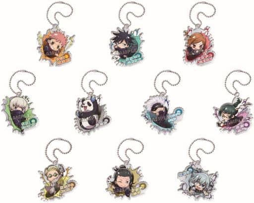 Yuji Itadori, etc. Jujutsu Kaisen Buchimas! Acrylic Key Chain All 10 Types Set Key Chain [USED]