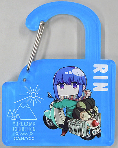 Rin Shima Laid-Back Camp Acrylic Carabiner Key Chain Laid-Back Camp Exhibition: Hito no Suki mo Suki ni Naru Limited Edition Key Chain [USED]