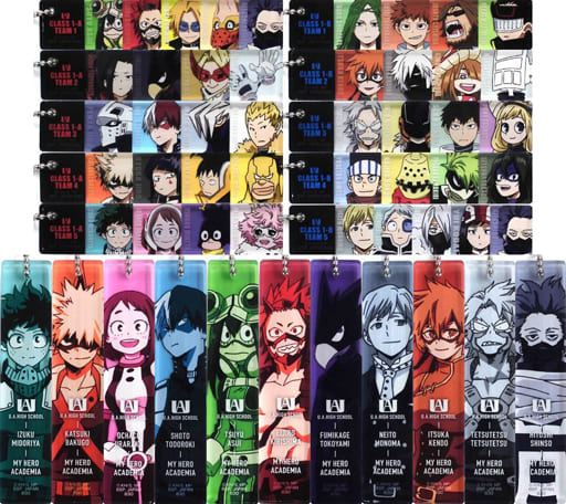 Katsuki Bakugo, etc. My Hero Academia Ichiban Kuji Acrylic Key Chain Go And Go! Prize H All 21 Types Set Key Chain [USED]
