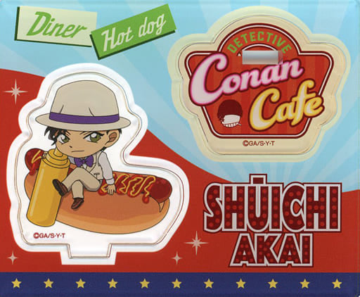 Shuichi Akai Detective Conan Mini Acrylic Stand Detective Conan Cafe 2021 in Box Cafe Exclusive Acrylic Stand [USED]