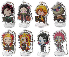 Tanjiro Kamado, etc. Demon Slayer: Kimetsu no Yaiba Kokomie Acrylic Figure 5th Form Mugen Train All 8 Types Set Key Chain [USED]