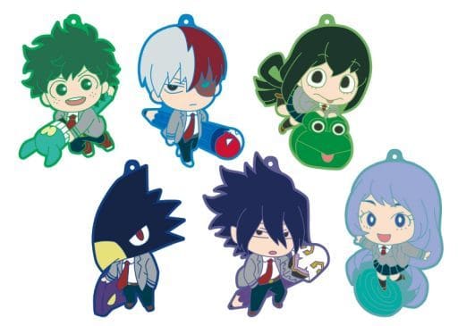 My Hero Academia Izuku Midoriya & Others Rubber Mascot Collection 2 Eraser and Pencil Set Abox All 6 Types Set Keychains [USED]