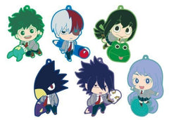 My Hero Academia Izuku Midoriya & Others Rubber Mascot Collection 2 Eraser and Pencil Set Abox All 6 Types Set Keychains [USED]