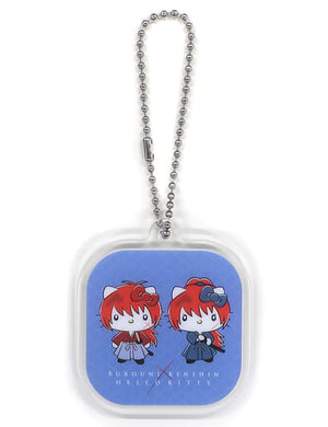 Battosai Hello Kitty Rurouni Kenshin X Hello Kitty Ataritsuki Acrylic Mascot Acrylic Mascot Key Chain [USED]