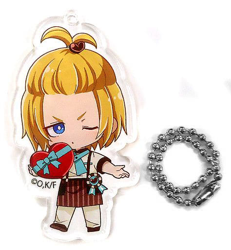 Fire Force Arthur Boyle Acrylic Keychain Valentine Ver. Princess Cafe Limited Keychains [USED]