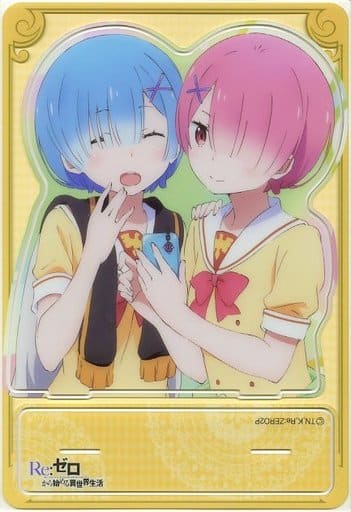 Rem Ram Re:ZERO -Starting Life in Another World- Ataritsuki Metal Charm Kuji Acrylic Stand Prize Item Acrylic Stand [USED]