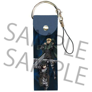 Mikasa Armin 01 Attack on Titan Big Leather Strap Key Chain [USED]