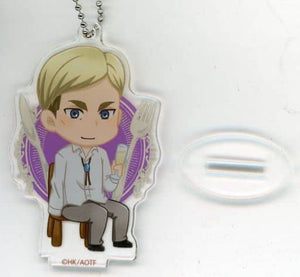 Erwin Smith Attack on Titan Acrylic Key Chain Tree Village Pop-Up Shop & Collaboration Cafe Limited Key Chain [USED]