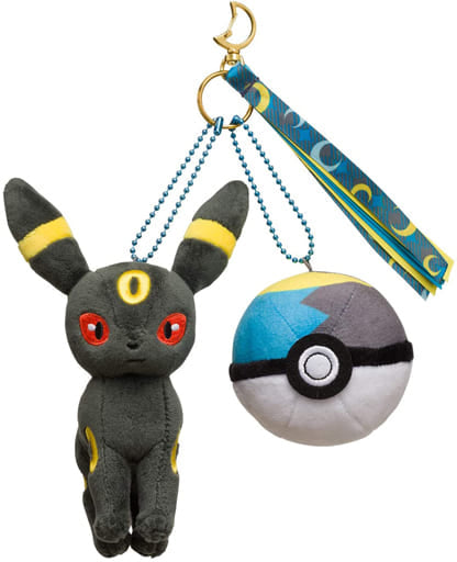 Umbreon Moon Ball Pokemon Pair Mascot Ball Freak Pokemon Center Limited Key Chain [USED]