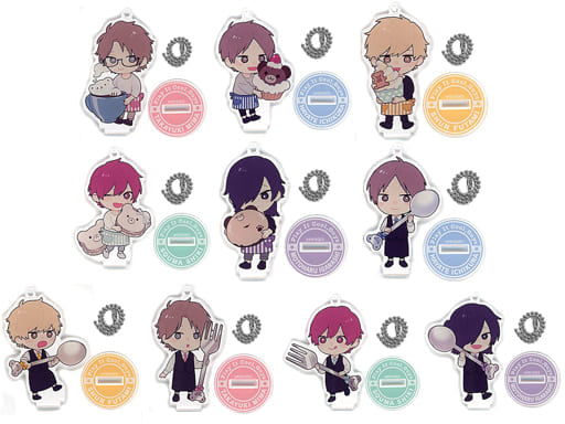 Hayate Ichikura, etc. Play It Cool, Guys Trading Acrylic Stand Key Chain All 10 Types Set Key Chain [USED]