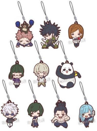 Yuji Itadori, etc. Jujutsu Kaisen Nitotan Episode Rubber Mascot All 10 Types Set Key Chain [USED]