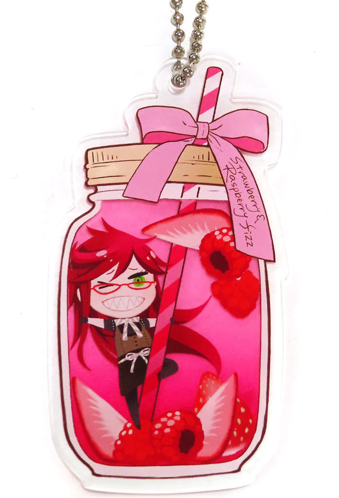 Grell Sutcliff Black Butler Acrylic Key Chain Funtom Cafe Limited Key Chain [USED]