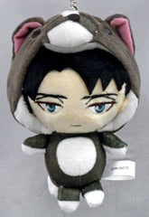 Levi Ackerman Attack on Titan Animarukko Plush Mascot Birthday Ver. Tokyo Station Pop-Up Store Limited Key Chain [USED]