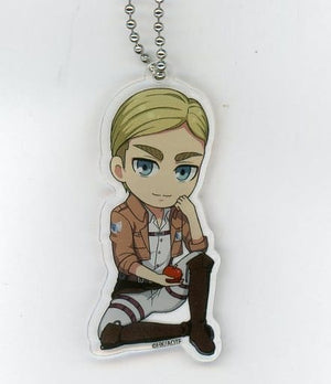 Erwin Smith B Mini Character Attack on Titan Kujimate Acrylic Key Chain Prize D-8 Key Chain [USED]