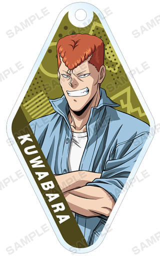 Kazuma Kuwabara Upper Body Yu Yu Hakusho Newly Drawn Illustration Trading Acrylic Key Chains 90's Casual Ver. Key Chain [USED]