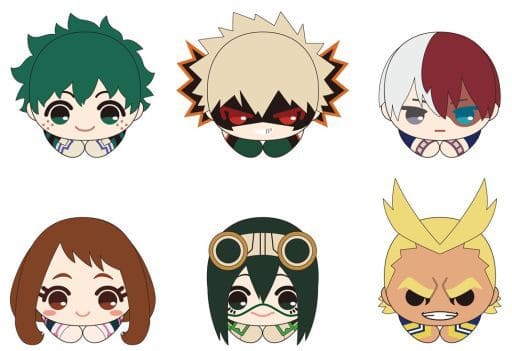 My Hero Academia Izuku Midoriya & Others Hagu Chara Collection All 6 Types Set Mascot [USED]