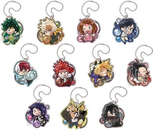 Izuku Midoriya, etc. My Hero Academia Pita! Deformed Happy 5 Years Acrylic Keychain All 11 Types Set Key Chain [USED]