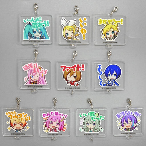 Hatsune Miku, etc. Hatsune Miku: Colorful Stage! Acrylic Charm Collection Part 1 C All 10 Types Set Charm [USED]