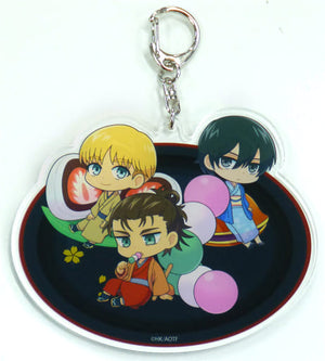 Ellen Mikasa Armin Attack on Titan Deka Acrylic Key Chain Graph Art Cafe Limited Key Chain [USED]