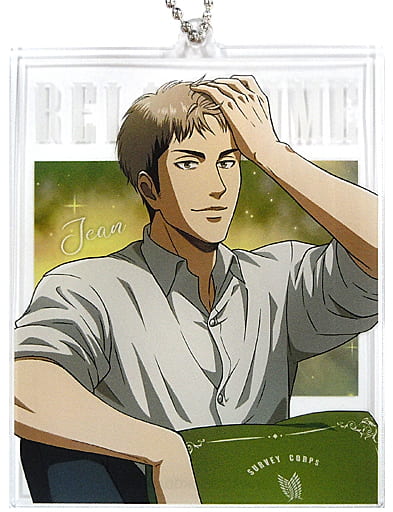 Jean Kirstein Relax Ver. Attack on Titan Newly Drawn Illustration Big Acrylic Key Chain Key Chain [USED]