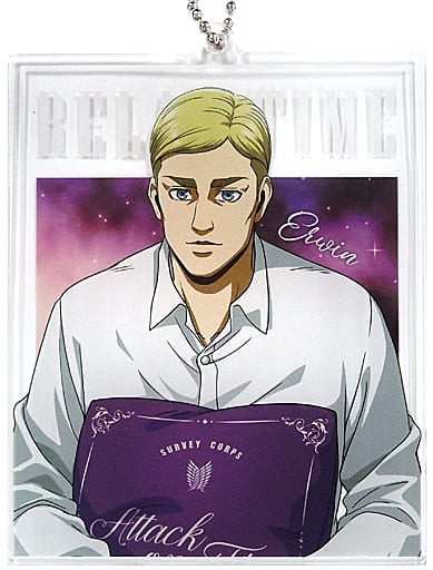 Erwin Smith Relax Ver. Attack on Titan Newly Drawn Illustration Big Acrylic Key Chain Key Chain [USED]