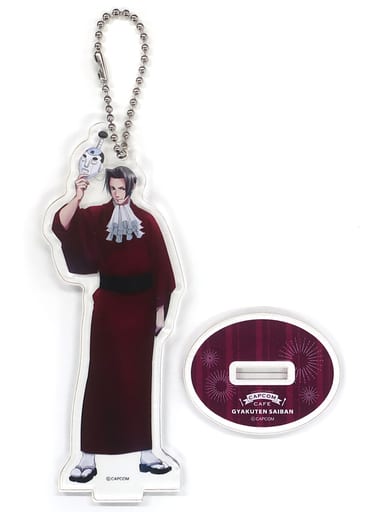 Reiji Mitsurugi Ace Attorney Trading Acrylic Stand Key Chain Summer Festival Capcom Cafe Limited Key Chain [USED]