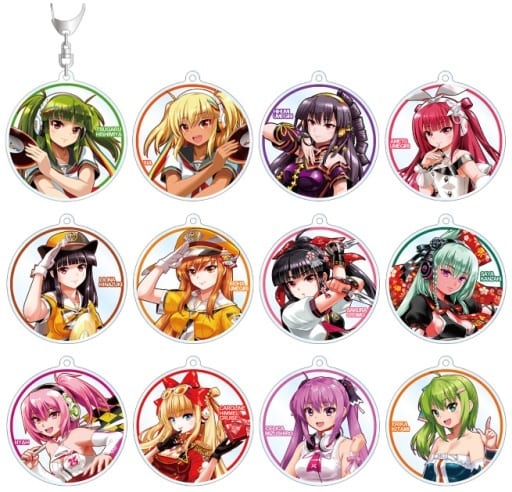 Tsugaru, etc. Beatmania IIDX Trading Roots26 Girls Collection Acrylic Key Chain All 12 Types Set Key Chain [USED]