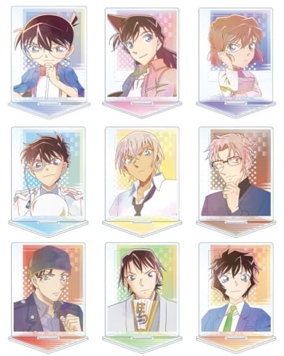 Conan Edogawa, etc. Detective Conan Ani-Art Part 5 Trading Acrylic Keychain All 9 Types Set Acrylic Stand [USED]