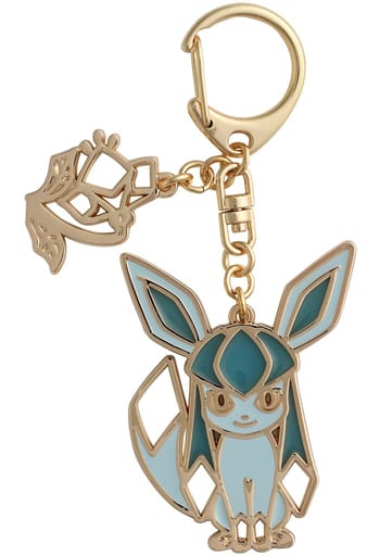 Glaceon Pokemon Eievui Collection GC Metal Keychain Pokemon Center Limited Key Chain [USED]