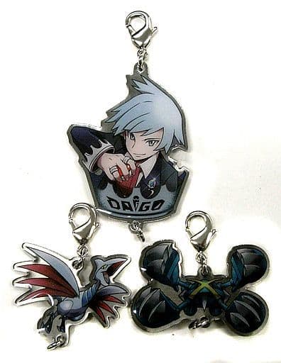 Steven Stone Skarmory Mega Metagross Pokemon Omega Ruby Alpha Sapphire Printed Metal Charm Set Tcoa Champion Daigo Pokemon Center Limited Charm [USED]