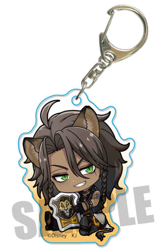 Leona Kingscholar Disney: Twisted-Wonderland Gyugyutto Acrylic Key Chain Key Ring [USED]