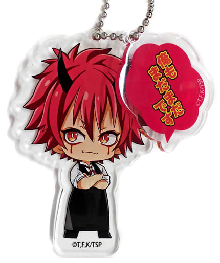 Benimaru That Time I Got Reincarnated as a Slime Acrylic Key Chain with Mini Character Lines Princess Cafe Limited Key Chain [USED]