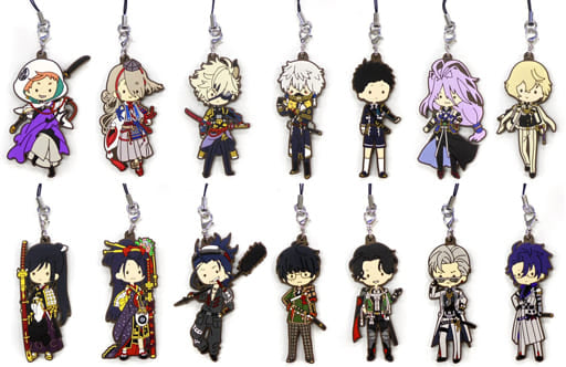 Imaken, etc. Touken Ranbu ONLINE TORUPAKA! Suger Pochette Rubber Charm All 14 Types Set Charm [USED]