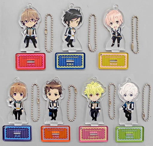 Nagi Mikado, etc. Uta no Prince Sama: Maji Love Kingdom Acrylic Key Chain Collection with Stand RAGING Ver. All 7 Types Set Key Chain [USED]