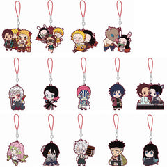 Mitsuri Kanroji, etc. Demon Slayer: Kimetsu no Yaiba Metsu! Capsule Rubber Mascot 8 All 14 Types Set Key Ring [USED]