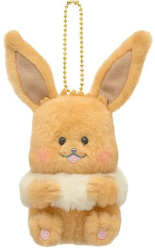 Eevee Pokemon Mascot Please Write A Report! Pokemon Center Limited Key Chain [USED]