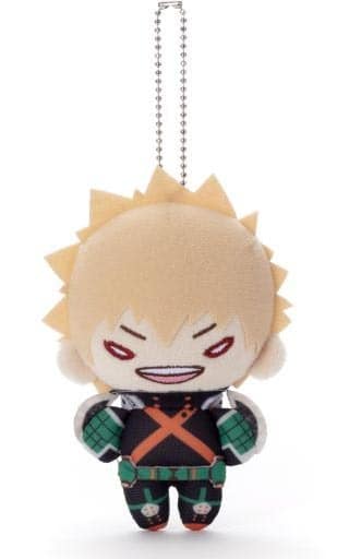 Katsuki Bakugo New Costume My Hero Academia Nitotan Plush Toy with Ball Chain Key Chain [USED]