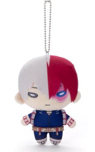 Shoto Todoroki New Costume My Hero Academia Nitotan Plush Toy with Ball Chain Key Chain [USED]