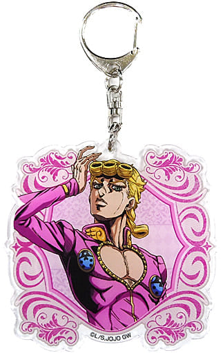 Giorno Giovanna JoJo's Bizarre Adventure: Golden Wind & Stone Ocean Acrylic Keychain Vol.2 Anime Commemorative Special Event Jojo A New Journey Vol.2 Limited Key Chain [USED]