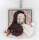 Nezuko Kamado Dim Sum Demon Slayer: Kimetsu No Yaiba X ufotable Cafe Acrylic Key Chain China Limited Key Ring [USED]