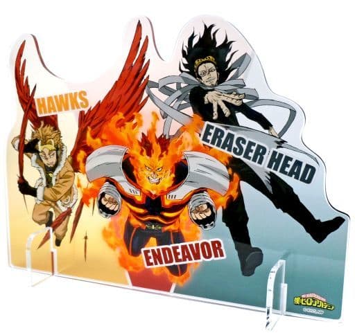 My Hero Academia Hawks Endevor Eraser Head Acrylic Board Character Pop Store Limited Mini Game: Look Back More! U.A. Life! Laugh in Adversity! MORE2! Prize A: Plus Ultra!! Award Acrylic Stands [USED]