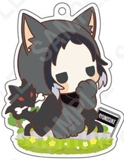 Ryunosuke Akutagawa Bungo Stray Dogs Acrylic Strap Kigurumi Series Dog Ver. Key Chain [USED]