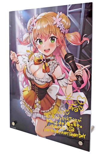 Nene Momosuzu VTuber Hololive Nishizawa 5mm-sensei Acrylic Panel with Foil-Stamped Message & Original Illustration Birthday Anniversary 2021 Acrylic Stands [USED]