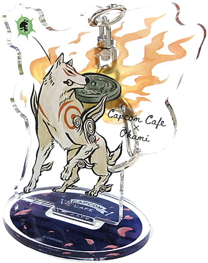Amaterasu Issun Okami Trading Acrylic Stand Key Chain Capcom Cafe Limited Key Chain [USED]
