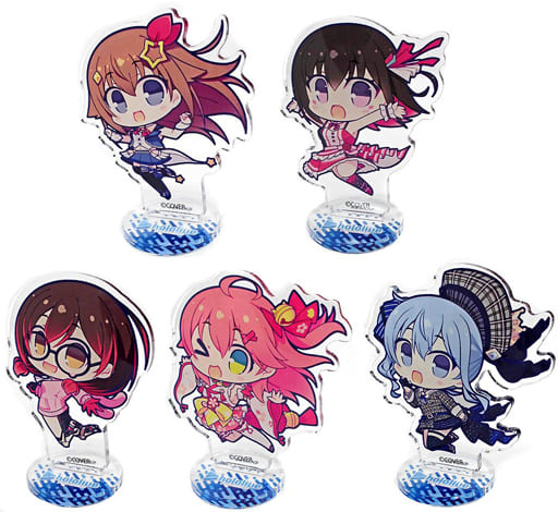 Tokino Sora, etc. VTuber Hololive Hololive 0th Generation Chibi Acrylic Figure with Illustration Atre Akihabara Hololive Summer Festival Exclusive 5 Body Set Acrylic Stands [USED]