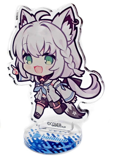 Shirakami Fubuki Hololive 1st Generation VTuber Hololive Chibi Acrylic Figure with Illustration Atre Akihabara Hololive Summer Festival Exclusive Acrylic Stands [USED]