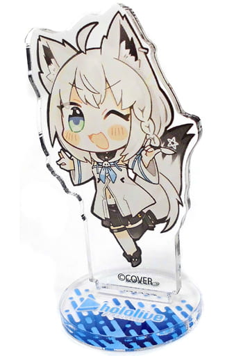 Shirakami Fubuki Hololive Gamers VTuber Hololive Chibi Acrylic Figure with Illustration Atre Akihabara Hololive Summer Festival Exclusive Acrylic Stands [USED]