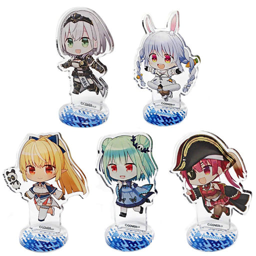 VTuber Hololive Usada Pekora & Others Hololive 3rd Generation Chibi Acrylic Figure with Illustration Atre Akihabara Hololive Summer Festival Exclusive 5 Body Set Acrylic Stands [USED]