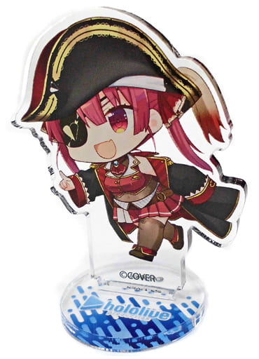 Houshou Marine VTuber Hololive Chibi Acrylic Figure with Illustration Atre Akihabara Hololive Summer Festival Exclusive Acrylic Stands [USED]
