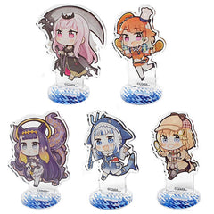 Ina'nis Ninomae, etc. VTuber Hololive English Chibi Acrylic Figure with Illustration Atre Akihabara Hololive Summer Festival Exclusive 5 Body Set Acrylic Stands [USED]